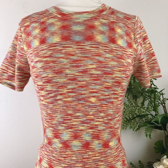 COTTON CANDY LA dress | Space dye orange green yellow | cut-out | mini | size me - Picture 3 of 9